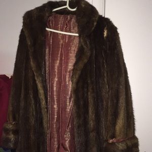 DAMAGED Mid Length Genuine Fur Coat